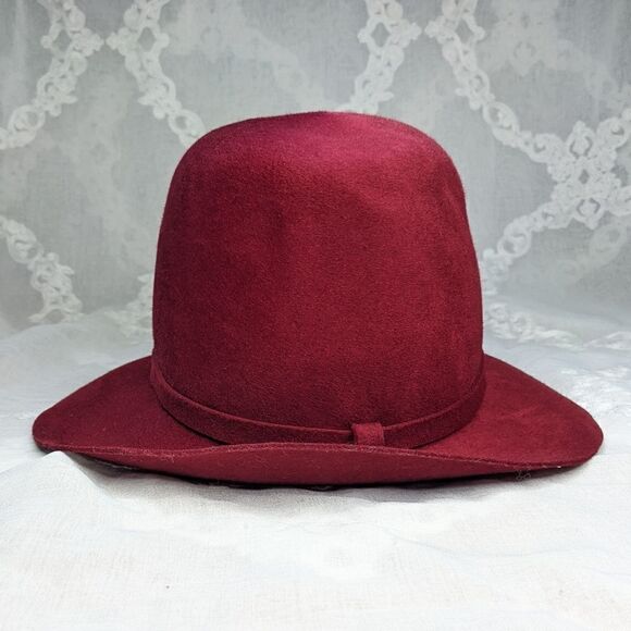 Adolfo II NY Paris Vintage Burgundy 100% Wool Hat